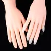 Nail Art Equipment Plastic Hand Practice Fake Finger For Acrylic UV Gel Training Display Model Tools Flexible Soft Salon Manicure Prud22