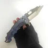 Begränsad anpassningsversion Fällkniv Man of War Anodiserad Titanium Handtag S35VN Blad Personlighet Skruv Camping Knivar Taktisk EDC Starka Jaktverktyg