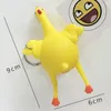 Jouet d'oeuf de poulet mignon ponte des poules Balle de stress bondé Keychain Creative Funny Spoof Gadgets Tricky Keyring with Key Chains Novelty 9076486