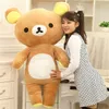 Kawaii Rilakkuma Couple Cartoon Character Plush Toy Soft Animal Brown Bear Stuffed Doll for Girlfriend Nice Gift Q0727