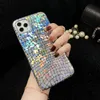 Casos de gradiente a laser de verão Bling Casos de gradiente holográfico colorido holo crocodilo de couro macio de couro para iPhone 14 13 12 mini 11 Pro xs max xr x 6 6s 7 8 Plus