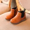 Children Snow Boots Autumn Winter Cotton Shoes Boys Girls Waterproof Non-slip Ankle Kids Leather Fashion 211227