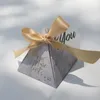 Подарочная коробка Треугольная Пирамидальная Подарочная коробка Удобства и подарки Конфеты Коробка для гостей Свадебные Украшения 50 шт. / Лот 647 R2