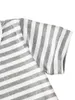 Kläder uppsättningar 6m-3 år Born Baby Striped Cotton T-shirt Solid Shorts Pants Boy Girl Sommar Spring Fall Outfit Kläder