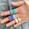 Koreańska Moda Lato Kolorowe Metalowe Geometryczne Okrągłe Pierścienie Nieregularne Otwarte Pierścień Dla Kobiet Party Biżuteria ślubna