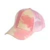 Baseball Cap Sun Visor Messy Tie Dye Ponytail Bun Woman Hatts Washed Cotton Snapback Ball Caps Summer Outdoor Hat8165418