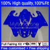 Injektionsform Glossy Blue Fairings för Ducati 749-999 749s 999s 749 999 Bodywork 03-06 15NO.24 749 999 S 03 03 04 05 06 749R 999R 2003 2004 2005 2006 OEM Bodys Kit