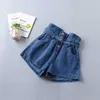 Girl Sets Baby fashion Cotton Shirt+Denim Shorts Fashion 2PCS Outfits Suit Clothes Kids H224 210610