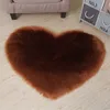 Super doux coeur forme moelleux tapis longue peluche tapis Shaggy tapis maison déco chambre salon couleur unie tapis