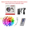 RGB LED 스트립 라이트 키트 5M 300LEDS SMD 5050 12V LED 스트립 방수 44KEY IR 원격 컨트롤러 DC 12V 전원 공급 장치 + 절묘한 포장 상자