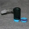 14mm manlig hookah glas askfångare med färger silikonbehållare rak kisel bong vatten bongs glasolja rigg för rökrör