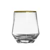 Colourful Whiskey Diamond Crystal Glass Cup Heat-resistant Transparent Coffee Cups Milk Mug Home Bar For Gift