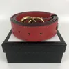 Luxury Men Leather Black Ladies bronze Buckle belt Men's Classic Casual Designer Belts 3 8cm wide Gift Box238f