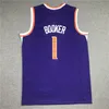 Collège en gros porte des vêtements de sport pour hommes # 34Charles Barkley Jersey cousu blanc noir violet # 13Steve Nash # 33 Patrick Ewing Devin # 1 Booker Jerseys S-XXL