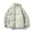 Bolubao Mode Mäns Vinter Hong Kong Stil Parkas Casual Stand Krage Tjock Vadderad Jacka Solid Färg Lösa Dagliga Parkas Män 211206