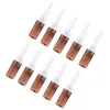 10pcs 15ml Portable Nasal Sprayer Bottle Rhinitis Refillable Fine Mist Empty Spray Bottles Brown Pet 18R Direct Injection Stor236S