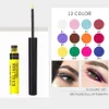 12st / set färgglada eyeliner penna ögon smink vit rosa vattentät flytande färg ögonliner penna smink kosmetika gul matt lila penna