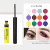 12 Colors/set Liquid Eyeliner Pen Set Waterproof Long Lasting Matte Colored Eye Liner Cosmetic Quick Dry White Green Liner Makeup Kits