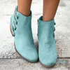 Çizmeler Kadın Ayak Bileği Düşük Topuklu Sonbahar PU Deri Sıcak Ayakkabı Artı Boyutu Gladyatör Parlak Kristal Patik Kadın Mujer Zapatos Kadın