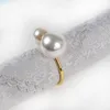 Pearl servett ringhållare servettring ons silver guld färg för bröllop bord dekoration wll1009