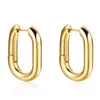 Gouden chique O-vormige hoepel oorbellen dames chunky hoepels geometrische oorbel minimalistische sieraden