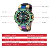 Наручные часы SMAEL Бренд мужской спортивный мода фитнес-часы двойной дисплей аналоговые цифровые мужчины водонепроницаемые красочные военные часы