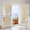 Cortina cortina 1 painel blackout porta francês cor sólida cor de tecido macio Bolso para quarto de sala de estar