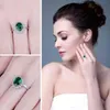 JewelryPalace Prinses Diana Gesimuleerde Groene Emerald Engagement Kate Middleton Crown 925 Sterling Silver Ring voor vrouwen