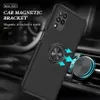 360° Rotation Ring Holder Kickstand Work with Magnetic Car Mount PC+ TPU Phone Case for Samsung Galaxy A12 5G A32 A52 A72 A02S A42 M51 A51 A71 A01 A10S A20S A20 A30 A50 Cover