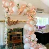 Patimate Rose Gold Balloon Arch Garland Kit Wedding Birthday Baloon Party Decor Kids Chuveiro de bebê Confetti Ballon 21110326961442511