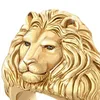 Men Ring European and American Popular Lion039s Head Ring Creativity Individual Electroply Men039s Fashion Jewelry3689518