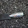 Falska naglar 1 Box Fisk Skala Nagelsquinder Holo Silver Mermaid Hexagon Glitter Lakan Bent Curve Bottom Manicure Art Tips Dekorationer 220225