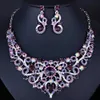 FARLENA Jewelry Exquisite cute Flower Necklace Earring Sets with Crystal Rhinestones Fashion Bridal Wedding Party Jewelry sets H1022