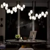 2021 Подвесные светильники стеклянные молекулярные столовые и бар длинные люстры креативные многоугольные лампы