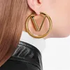 Luxury Designer Big Circle Ear Ring Women Fashion Gold Earring For Womens Jewelry Classic Letter Hoop Earrings Party Wedding Gift4562460