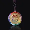 Orgonite Pendant Sri Yantra Necklace Sacred Geometry Chakra Energy Meditation Jewelry 210721