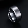 New Fashion Wide 8mm Classic Ring Male 316L Stainless Steel Jewelry Wedding Rings For Man