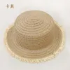 Style dames chapeau raphia soleil large bord plage chapeaux dame doux casquette De paille été Sombreros De Sol pour les femmes Gorro Elob22