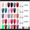 Graear Nail Polish Set 10 Satser Olika färger 6st / set Solid Färg 8ml UV Nail Gel Polish Top Coat Base Coat Fiq2U Amuxy