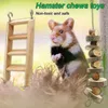 Pequenos suprimentos animais hamster mastigar brinquedos 10 pack natural pinho de madeira guinea porcos ratos chinchilas acessórios dumbells exercício sino roller t