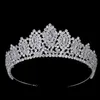 Hadiyana AAA Crowns Vintage Style Big Eye Shape Wedding Accessories Bridal Hair Tiaras Yellow Gold Party BC3707 210707