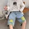 Spring Летние мужские Шорты промывают дырочные джинсы 2021 Модные шорты для человека повседневная уличная одежда Корейский стиль шорты