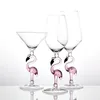 Yaratıcı Flamingo Şarap Cam Bardak Bordeaux Kokteyl Champagn Kadeh Parti Bar Drinkware Düğün Hediyeleri Ev İçecek Eşya Gözlük