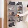 Lagringslådor Bins Handväska hängande arrangör perspektiv tredimensionell väska för garderobsgarderobväska enkla åtkomst