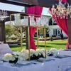 Decoración de fiesta 6 piezas de boda entera de metal alto soporte de flores de oro Pilar centros de mesa Yudao16498924908