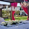 Party Decoration 6 stks Groothandel Bruiloft Metalen Lange Gouden Bloem Stand Pijler Tafel Centerpieces YUDAO1649