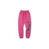 1:1 Versions Young Thug Sp5der 555555 Pink Sweatpants Men Women Couple Pants High Street Hip Hop Casual Oversize