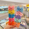 20pcs Kinder niedliche Grosgrain Ribbon Bögen Ornament Haare Clips Baby Girls Bunte Haarnadel Kinder Süße Haarwege Jojo Swia