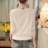 Blusas Mujer De Moda V-neck White Blouse Women Tops Long Sleeve Hollow Lace Blouse Women Shirt Womens Tops And Blouses C219 210602