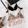 Women Sexy Bras 88%Natural Silk 12%Spandex Wire Free Unpadded Bra Everyday bralette White Black Pink bralett 210623